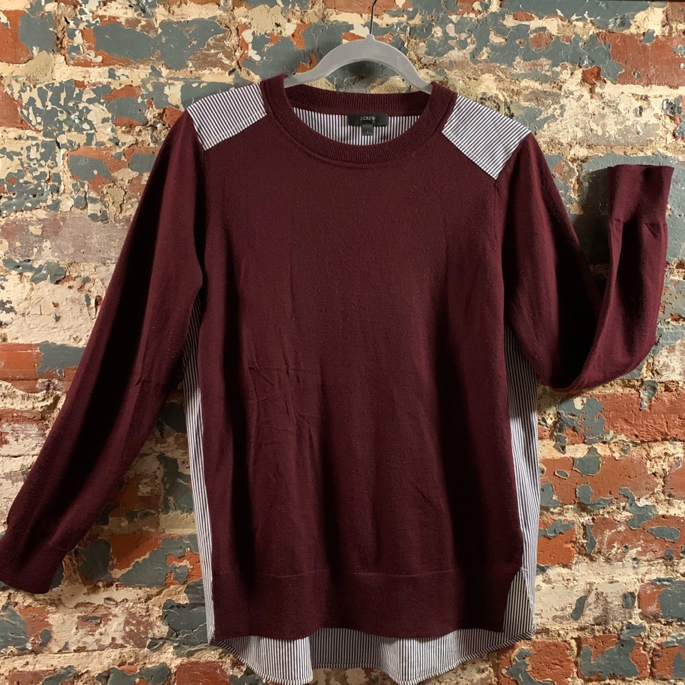 J Crew Merino Wool Shirtback Sweater